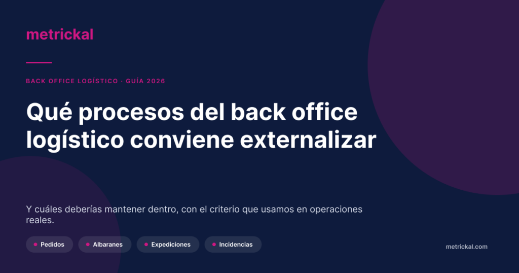 Qué procesos del back office logístico conviene externalizar